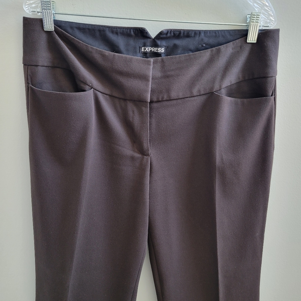 Express Brown Wide Leg Pants 10R - Picture 2 of 9